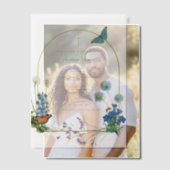 ギリシャ正統《キリスト教》洗礼式や命名式バプテスムボーイワイルドフラワー ベラム紙招待状 (オフセット (カップル))