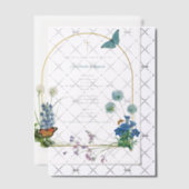 ギリシャ正統《キリスト教》洗礼式や命名式バプテスムボーイワイルドフラワー ベラム紙招待状 (オフセット (招待状))