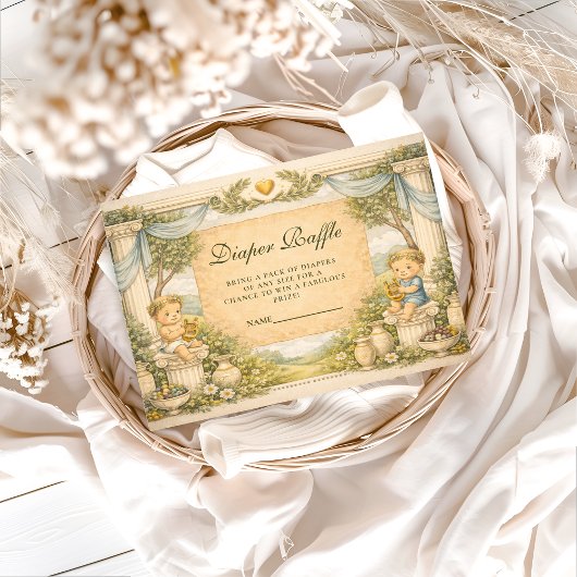 ギリシャ沿岸のカラムディッパーラッフル エンクロージャーカード