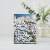 ギリシャ沿岸ビレッジギリシャ海マウンテンハウス ポストカード (スタンド正面)