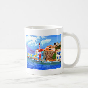 ギリシャ沿岸 コーヒーマグカップ