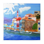 ギリシャ沿岸 タイル (正面)