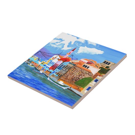 ギリシャ沿岸 タイル (側面)