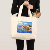 ギリシャ沿岸 ラージトートバッグ (正面(商品))