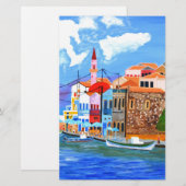 ギリシャ沿岸 便箋 (正面/裏面)