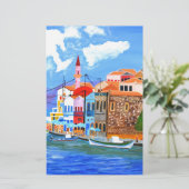 ギリシャ沿岸 便箋 (スタンド正面)