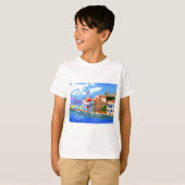 ギリシャ沿岸 Tシャツ (正面フル)
