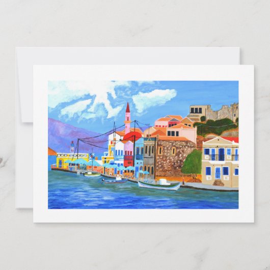 ギリシャ海岸への招待 招待状 (裏面)