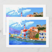 ギリシャ海岸への招待 招待状 (正面/裏面)