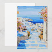 ギリシャ海岸 招待状 (正面/裏面)