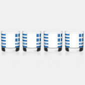 ギリシャ独立記念日ギリシャ国旗 ウイスキーグラス (右)