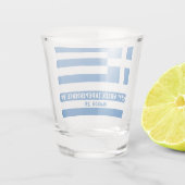 ギリシャ独立記念日ギリシャ国旗 ショットグラス (裏面)