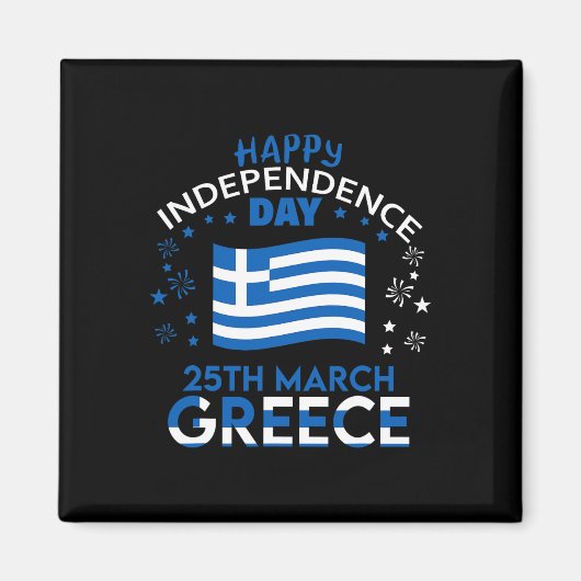 ギリシャ独立203周年 ギリシャの誇り ギリシャ F マグネット (正面)