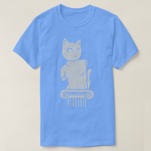 ギリシャ猫の彫像ビーナスデミロ金星デミロ Tシャツ (デザイン正面)