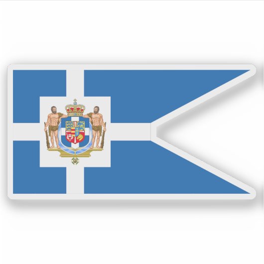 ギリシャ王室の国旗（1863年～1913年） シール (正面)