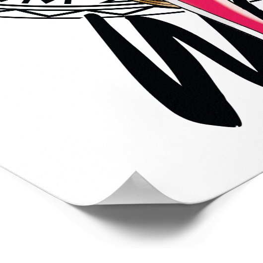 ギリシャ疑問に思の部族の紋章を持つ女性 ポスター (角)