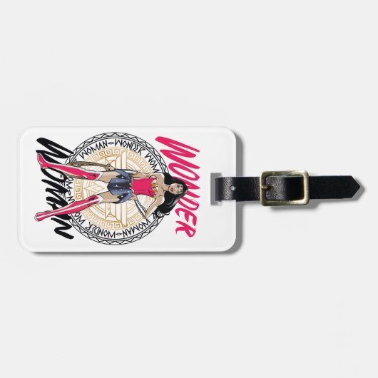 ギリシャ疑問に思の部族の紋章を持つ女性 ラゲッジタグ (正面横)