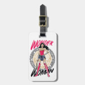 ギリシャ疑問に思の部族の紋章を持つ女性 ラゲッジタグ (正面縦)