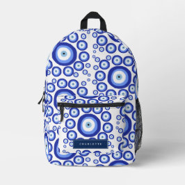 ギリシャ目の幸運のシンボルパターン名 プリントバックパック