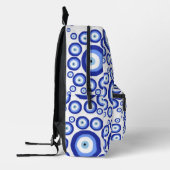 ギリシャ目の幸運のシンボルパターン名 プリントバックパック (左)