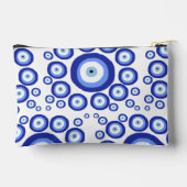 ギリシャ目の幸運のシンボルパターン アクセサリーポーチ (裏面)