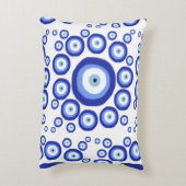ギリシャ目の幸運のシンボルパターン アクセントクッション (裏面(縦))