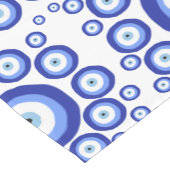 ギリシャ目の幸運のシンボルパターン ショートテーブルランナー (コーナー)