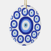 ギリシャ目の幸運のシンボルパターン セラミックオーナメント (右)