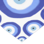 ギリシャ目の幸運のシンボルパターン テーブルクロス (アングル)