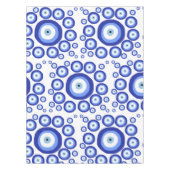 ギリシャ目の幸運のシンボルパターン テーブルクロス (正面)