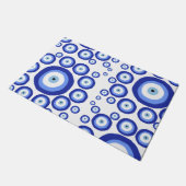 ギリシャ目の幸運のシンボルパターン ドアマット (アングル)