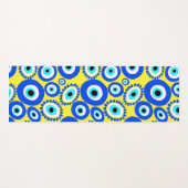 ギリシャ目の青い黄色のパターン ヨガマット (正面(横))