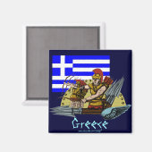 ギリシャ磁石デザイン マグネット (正面/裏面)