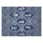 ギリシャ神々蛇行鍵オーナメント テーブルクロス (正面(横))