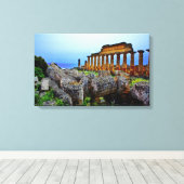 ギリシャ神殿 キャンバスプリント (インサイチュ (ウッドフロア))