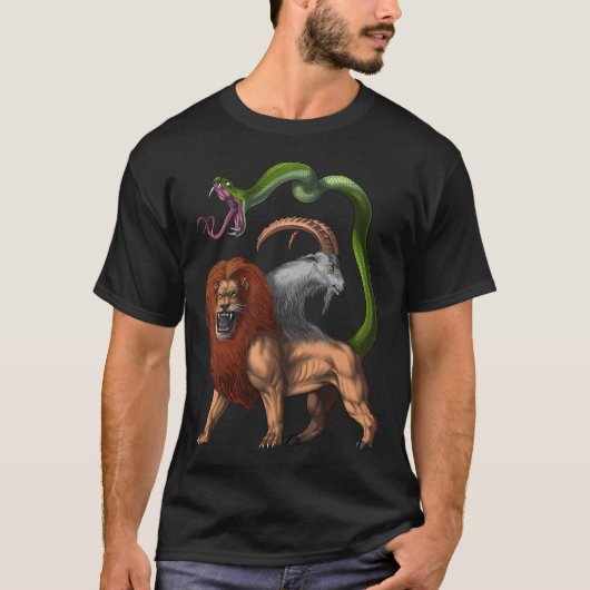 ギリシャ神話のキメラ Tシャツ (正面)
