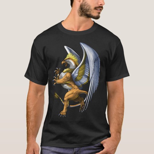 ギリシャ神話のグリフィン Tシャツ (正面)