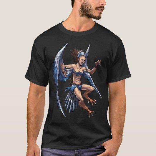 ギリシャ神話のハーピー Tシャツ (正面)