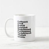 ギリシャ神話の人気がある9ミューズ コーヒーマグカップ (左)