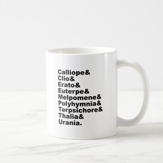 ギリシャ神話の人気がある9ミューズ コーヒーマグカップ (右)