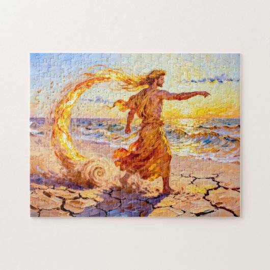 ギリシャ神話の南風の神ノトス ジグソーパズル (横)