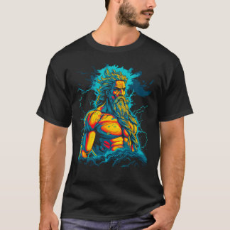 ギリシャ神話の天界の神ゼウス Tシャツ