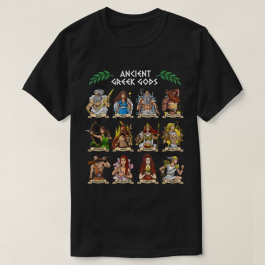 ギリシャ神話の神々古代ギリシャTシャツ Tシャツ (デザイン正面)