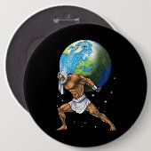 ギリシャ神話の神アトラス 缶バッジ (正面&裏面)