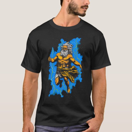 ギリシャ神話の神ゼウス Tシャツ (正面)