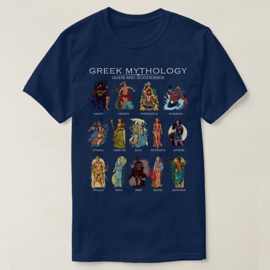 ギリシャ神話の神 Tシャツ (デザイン正面)