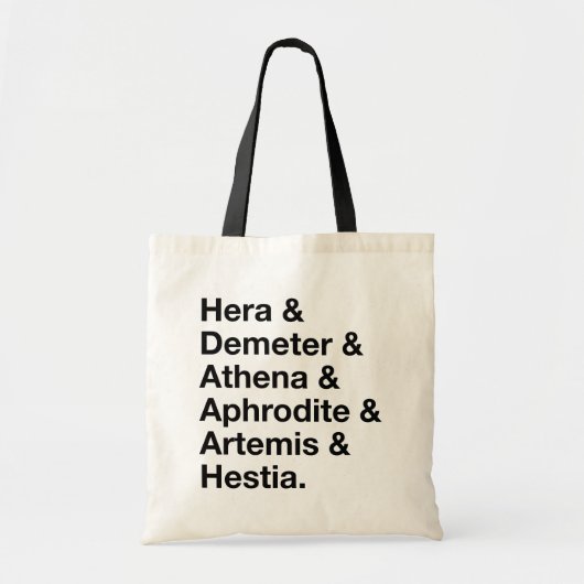 ギリシャ神話の12の神々の名前スタック トートバッグ (正面)