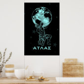 ギリシャ神話アトラス古代ギリシャ ポスター (キッチン)