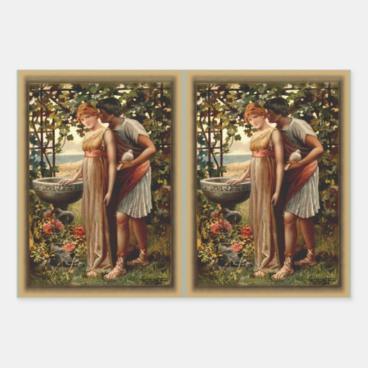 ギリシャ神話ノース神の女神の愛の聖人 ラッピングペーパーシート (正面2)