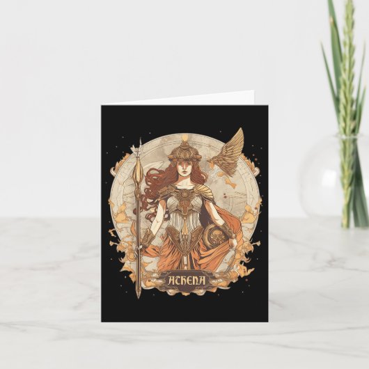 ギリシャ神話_アテナ、知恵と戦争の女神 カード (正面)